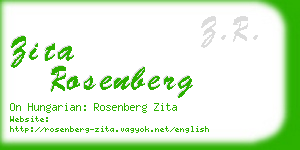 zita rosenberg business card